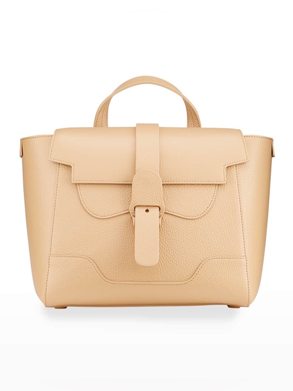 Senreve Mini Maestra Tan Italian Structured Leather Crossbody Bag Backpack